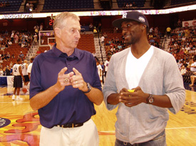 Coach Calhoun and Ben Gordon